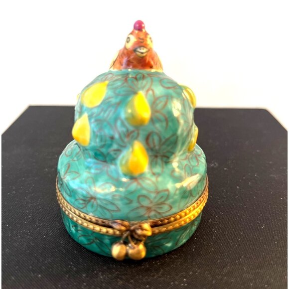 Limoges France 12 Days of Christmas Partridge in Pear Tree Trinket Box - Picture 2 of 7